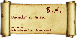 Baumöhl Ariel névjegykártya